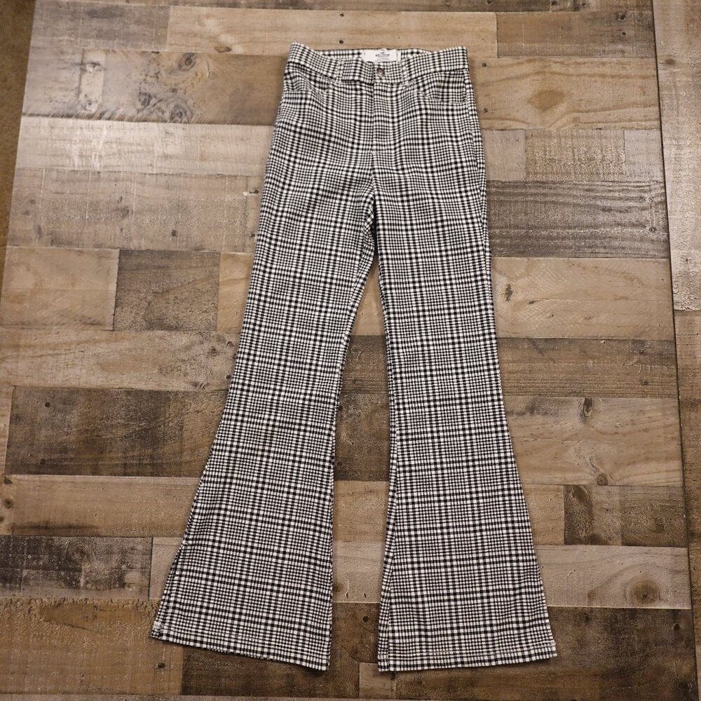 Hollister‎ Ultra High-Rise Plaid Flare Pants Women's Size Small